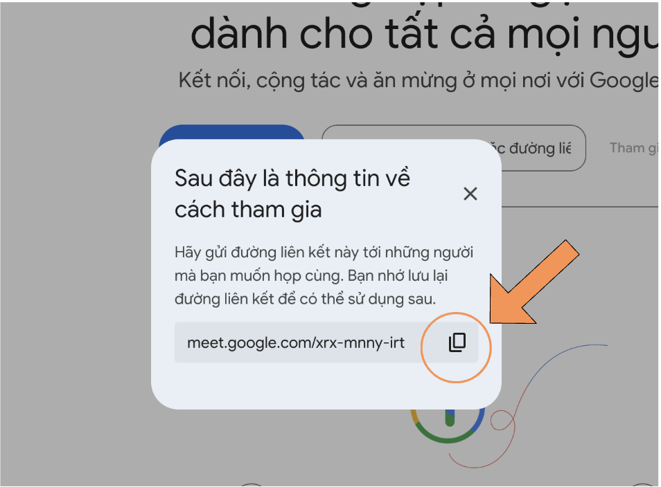 sao chép địa chỉ link dẫn