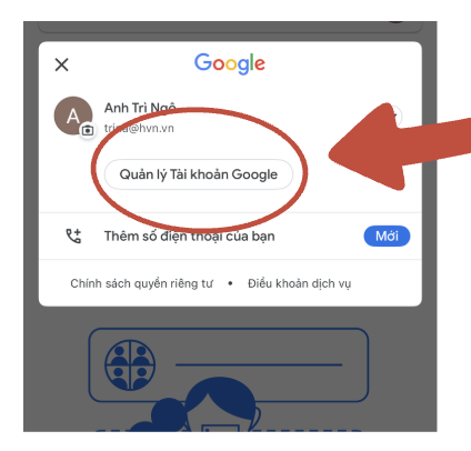 Quản lý tài khoản google