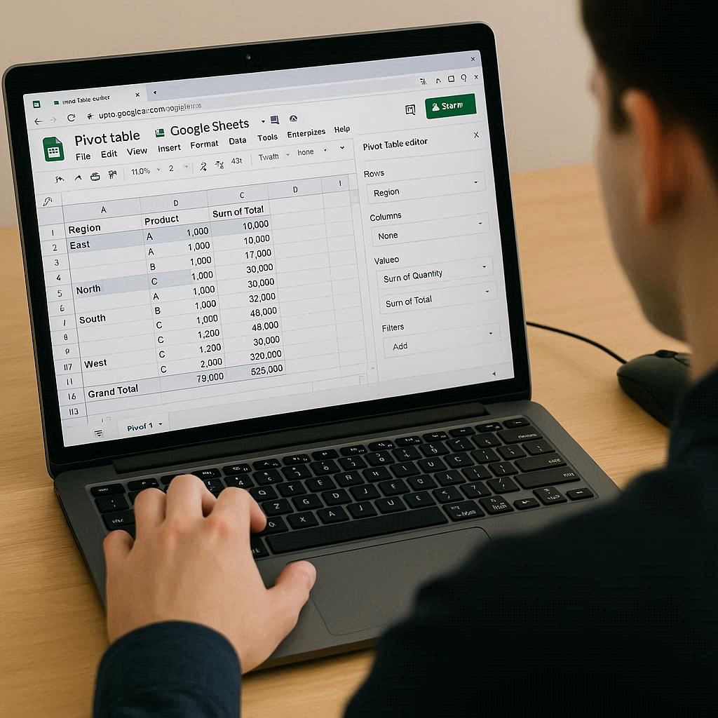 Bảng tổng hợp (Pivot Table) trong Google Sheets