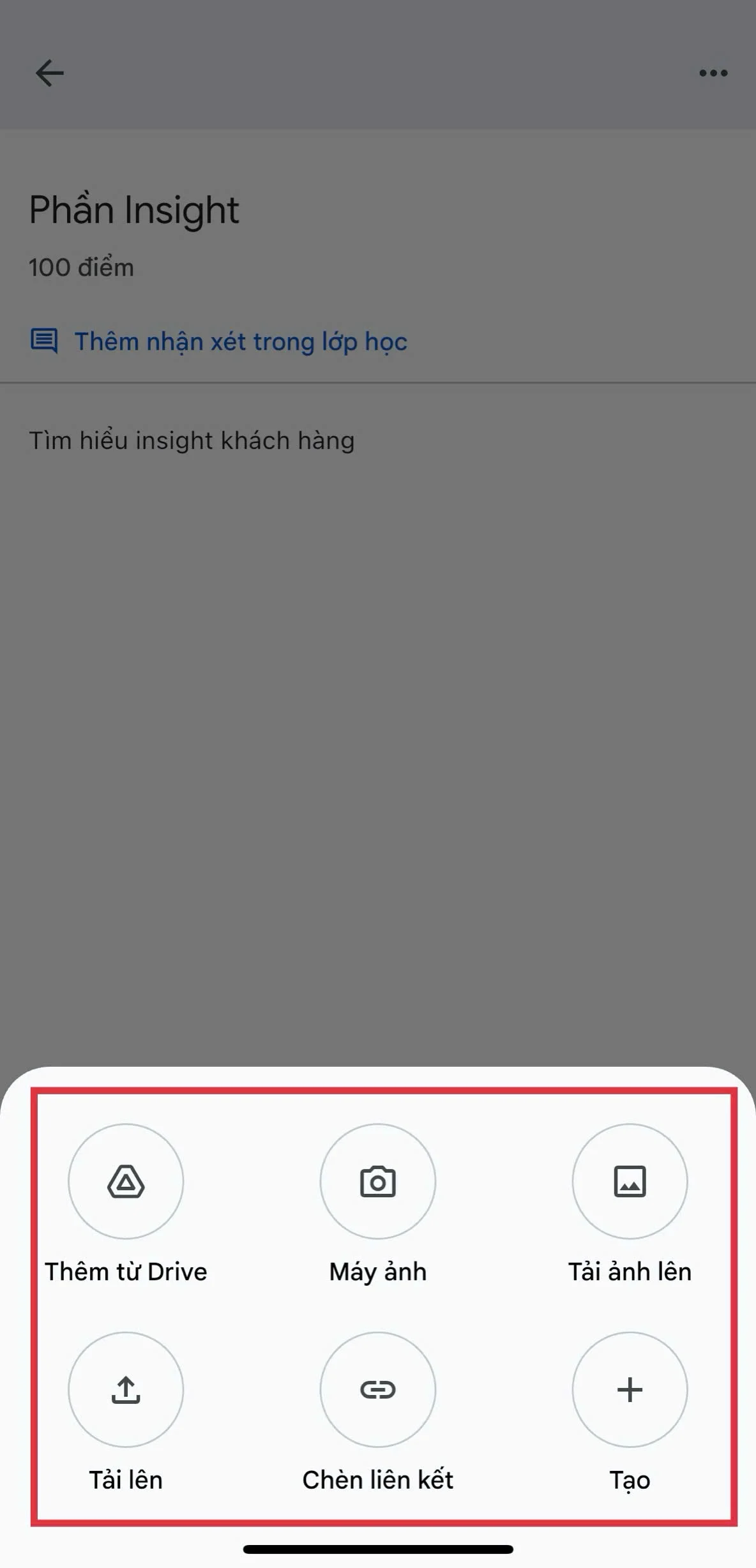 Chọn file bài tập trên điện thoại
