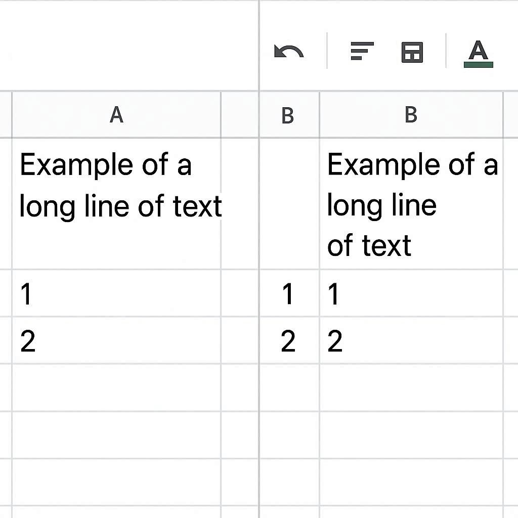 Lợi ích của xuống dòng trong Google Sheets