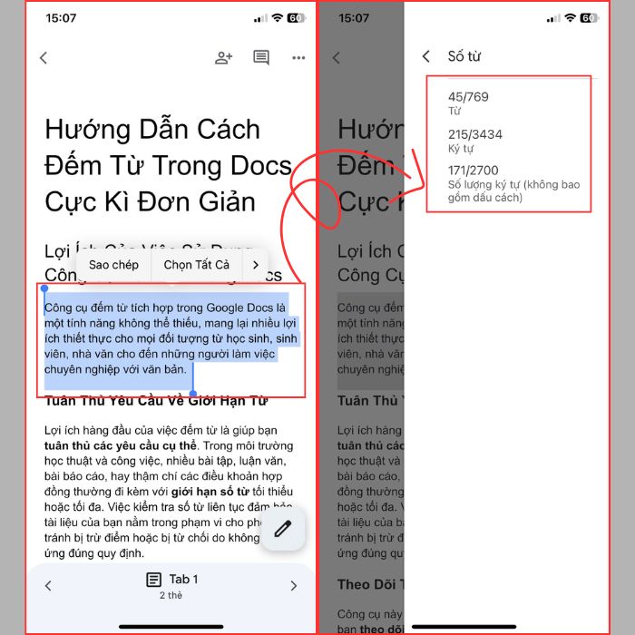 Hướng Dẫn Cách Đếm Chữ Trong Google Docs Bằng Điện Thoại