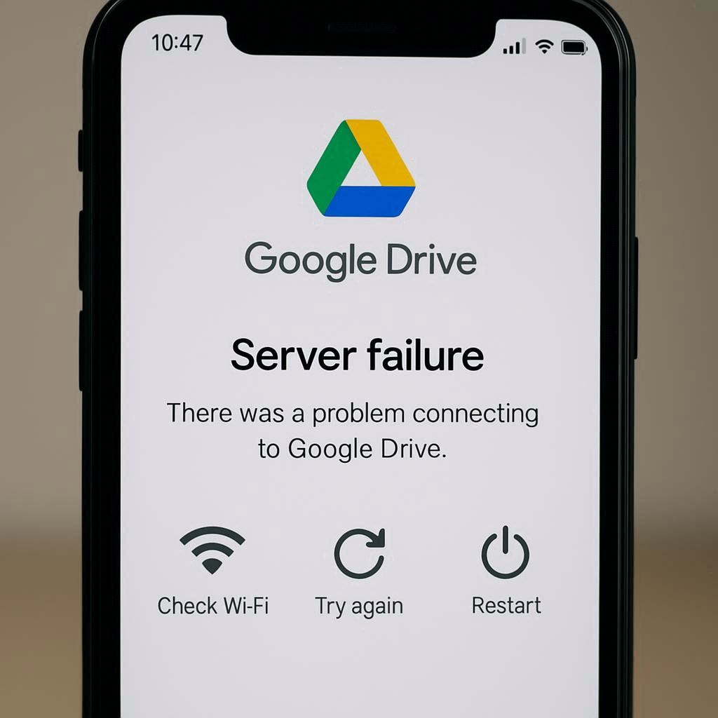 Cách khắc phục GG Drive bị lỗi máy chủ
