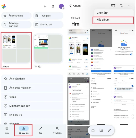 Cách xóa album trên Google Photos