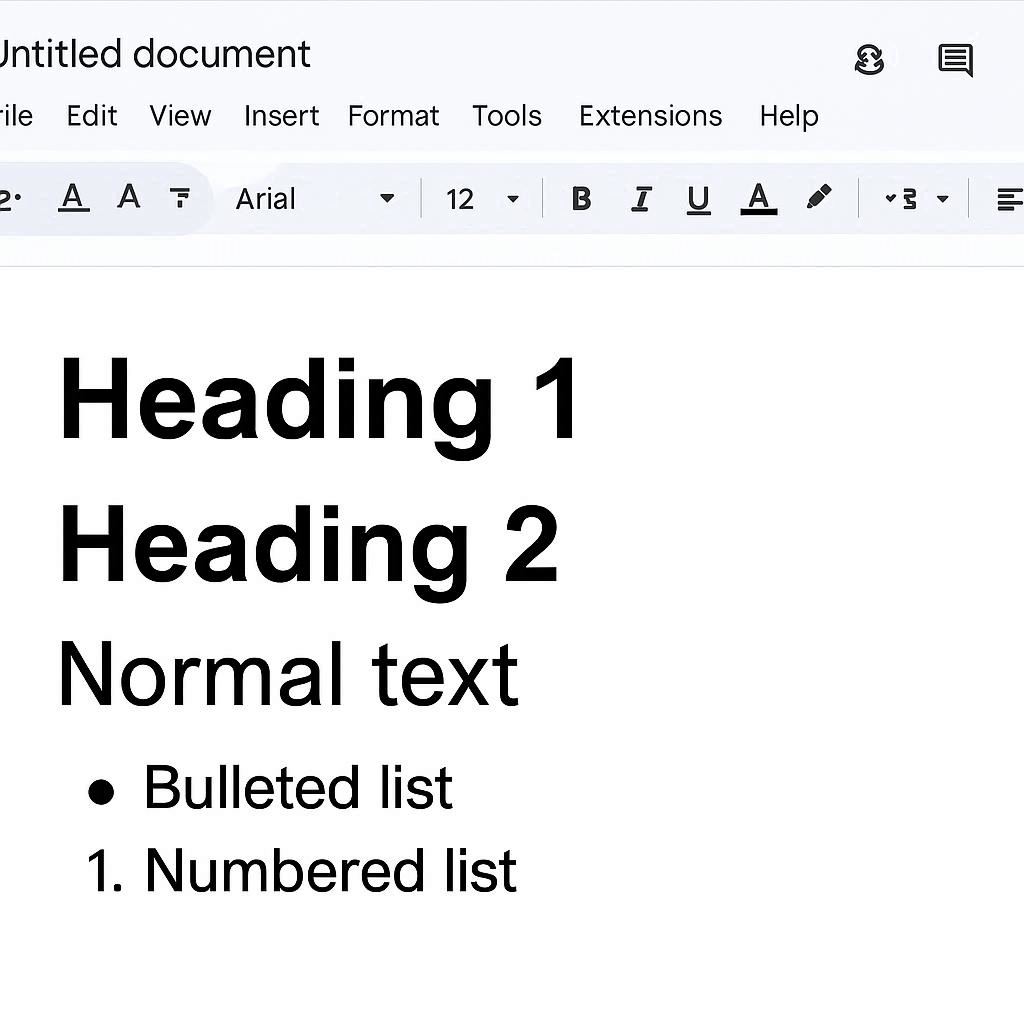 Giới thiệu chung về Định dạng mặc định của Google Docs