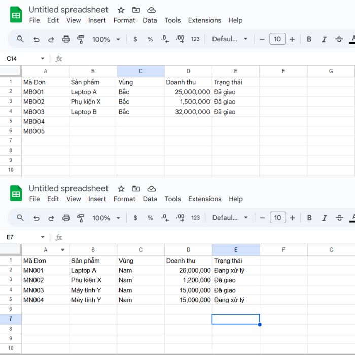 Gộp nhiều Sheet thành 1 Sheet bằng QUERY