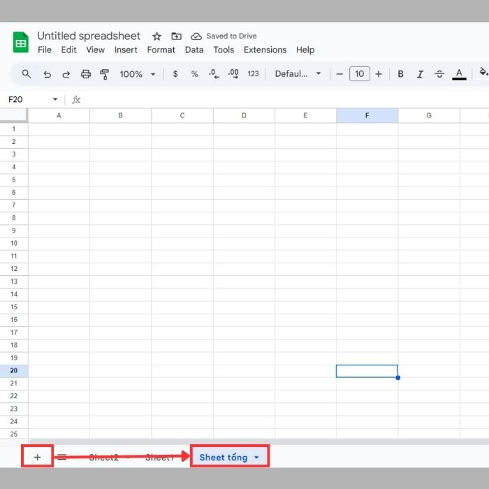 Gộp nhiều Sheet thành 1 Sheet trong Google Sheets bằng phương pháp Thủ công: Copy và Paste
