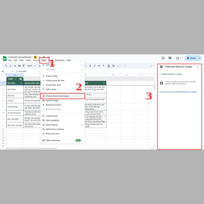 Hướng dẫn bật và tắt bảo vệ trang tính trên Google Sheets