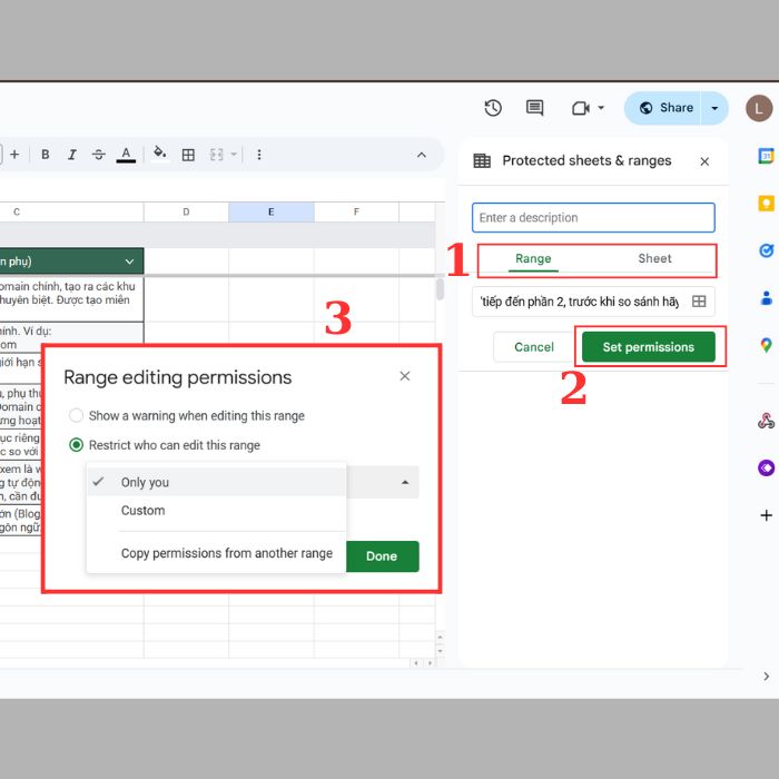 Hướng dẫn bật và tắt bảo vệ trang tính trên Google Sheets