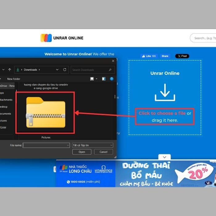 Hướng dẫn mở tệp nén trong Google Drive