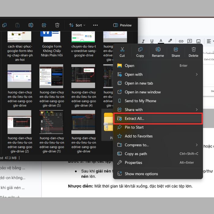 Hướng dẫn mở tệp nén trong Google Drive