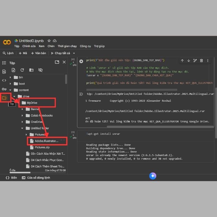 Hướng dẫn mở tệp nén trong Google Drive