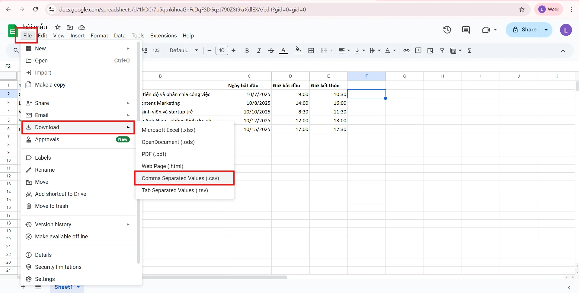 Cách liên kết Google Sheets với Google Calendar