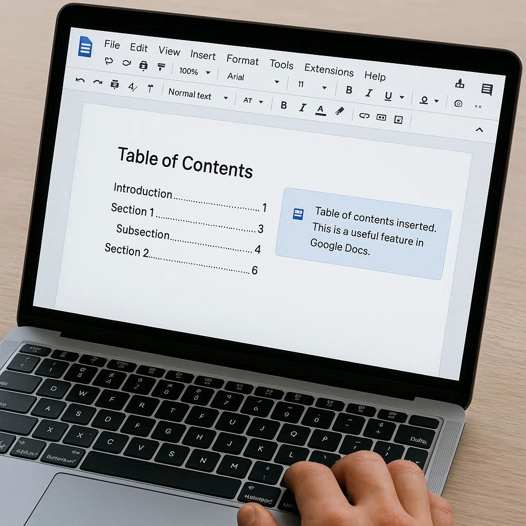 Lợi ích của việc tạo mục lục trong Google Docs