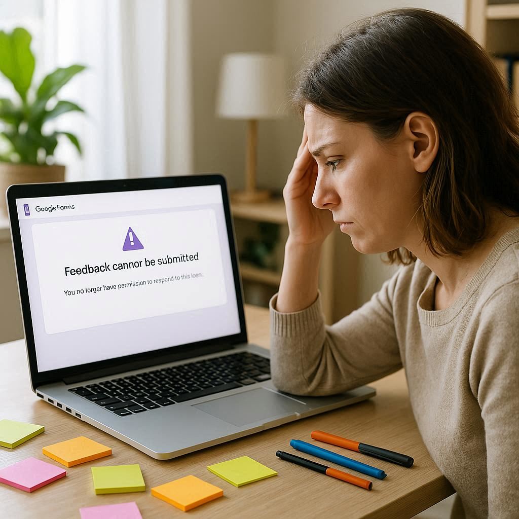 Lý do khiến Google Forms không chấp nhận phản hồi