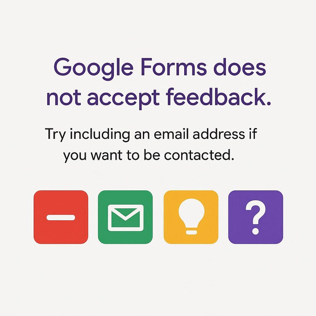 Những dấu hiệu nhận biết Google Forms không chấp nhận phản hồi