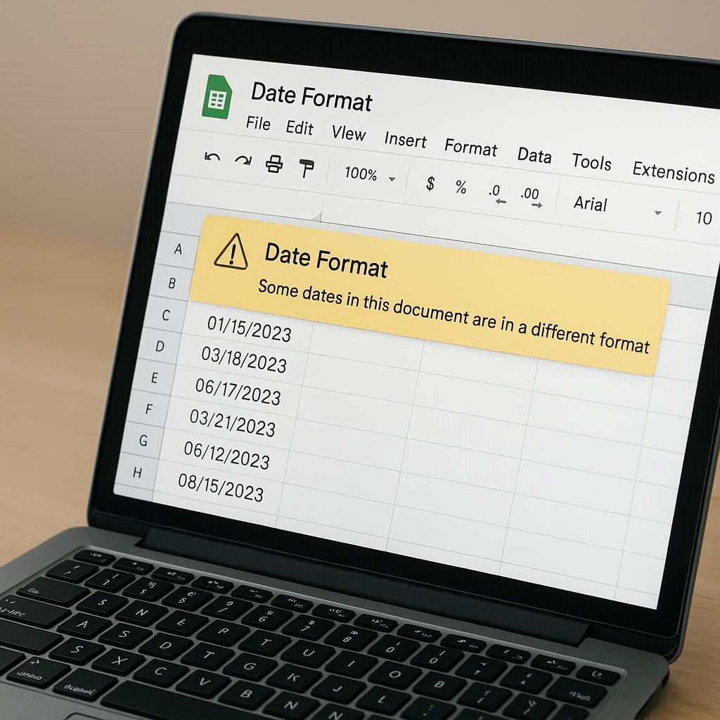 Những lưu ý khi thực hiện định dạng ngày tháng năm trong Google Sheets