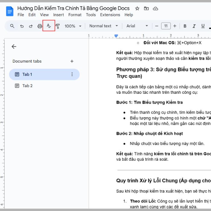 Sử dụng Biểu tượng trên Thanh Công cụ