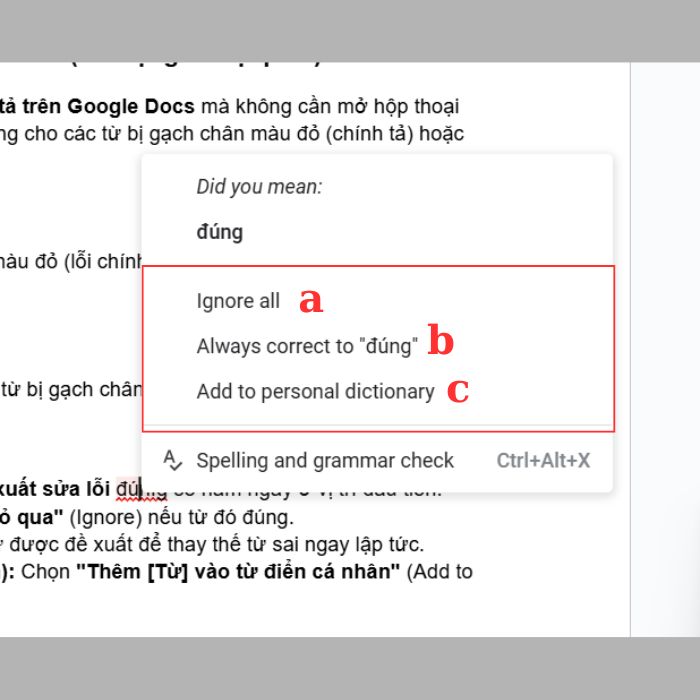 Sửa Lỗi Ngay Tức Thì (Sử dụng Chuột phải)