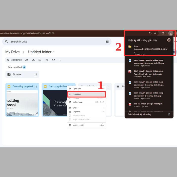 Cách chuyển Google Slides sang PowerPoint trên máy tính