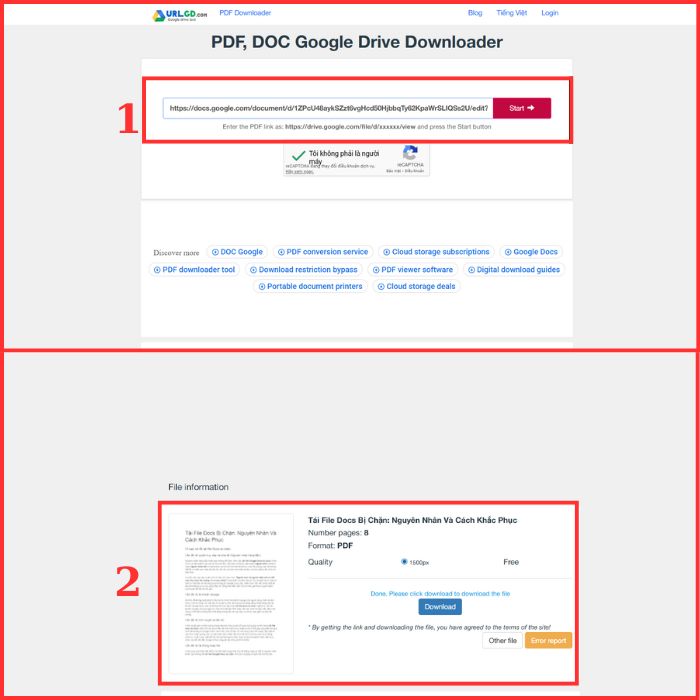 Cách khắc phục trường hợp tải file Docs bị chặn
