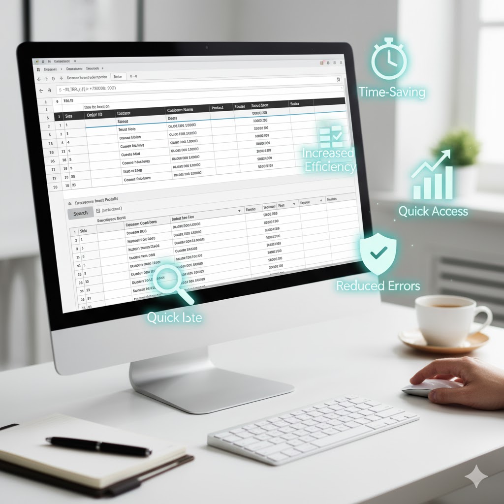 Lợi ích của tạo ô tìm kiếm trong Google Sheets