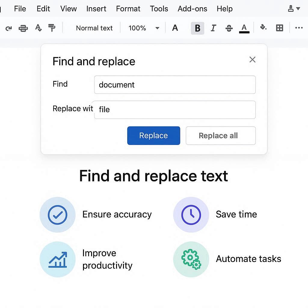 Lợi ích của việc tìm và thay thế trong Google Docs