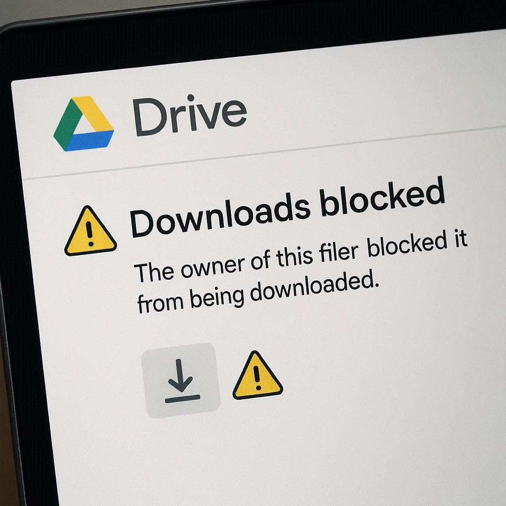 Một số lưu ý khi chặn tải xuống trên Drive