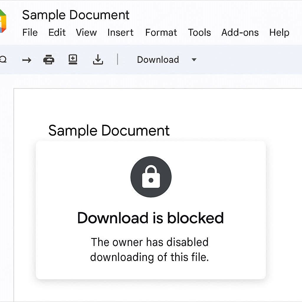 Vì sao xuất hiện lỗi tải file Docs bị chặn?