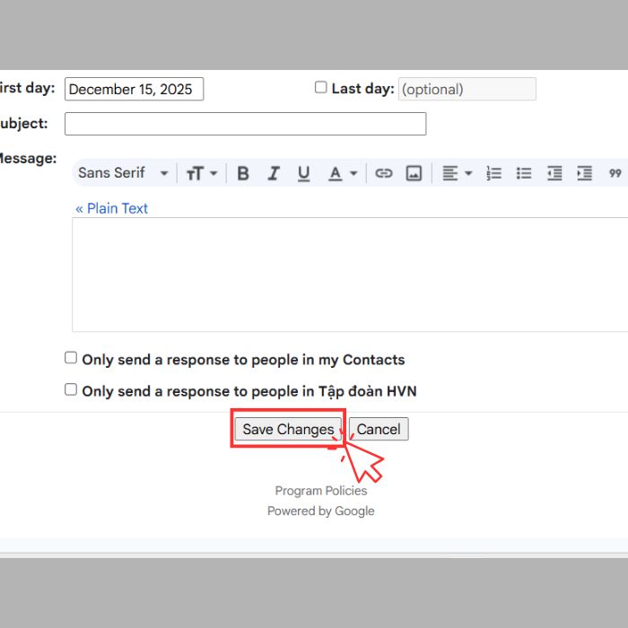 Cách cài đặt phông chữ trong Gmail làm mặc định