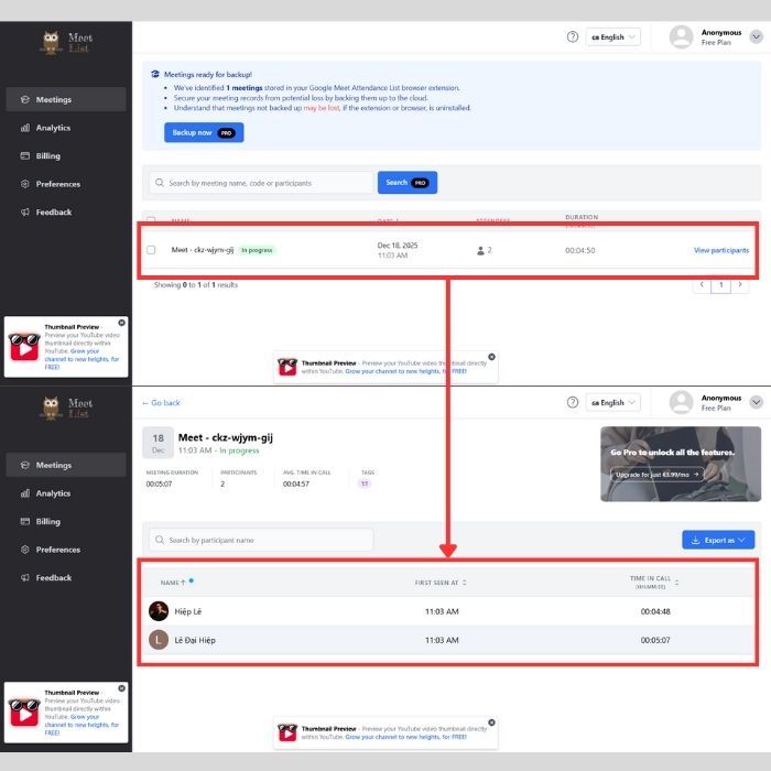 Cách điểm danh trên Google Meet bằng tiện ích mở rộng