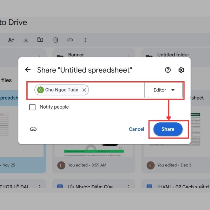 Hướng dẫn cách chuyển chủ sở hữu Google Drive trên máy tính