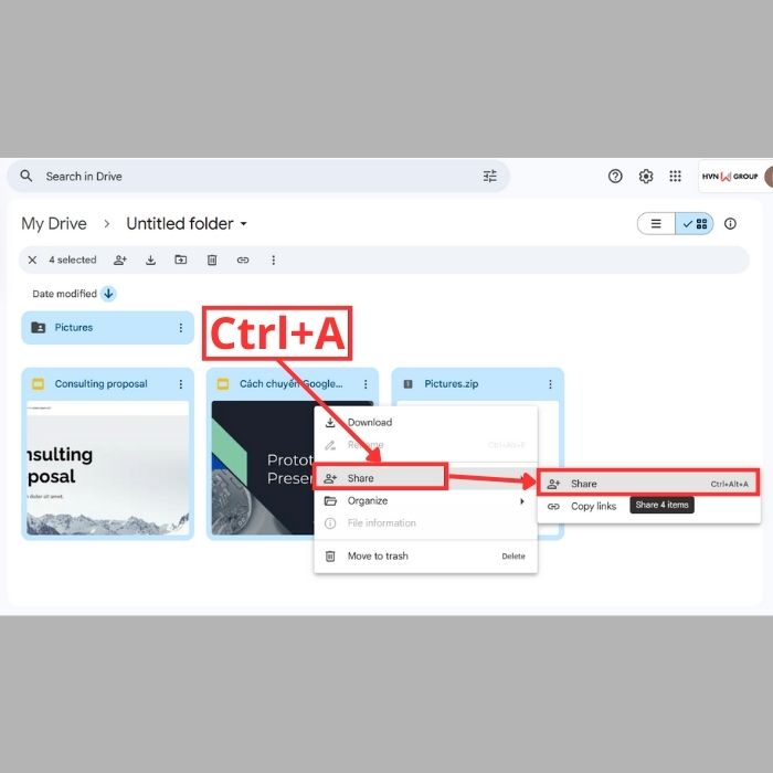 Hướng dẫn cách chuyển chủ sở hữu Google Drive trên máy tính
