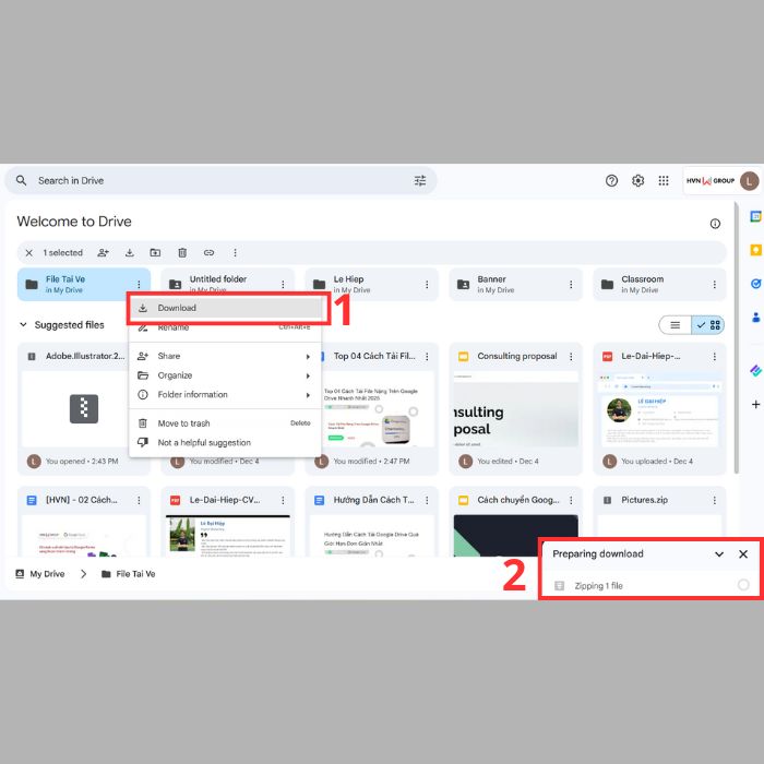 Hướng dẫn chi tiết 02 cách tải file nặng trên Google Drive hiệu quả nhất