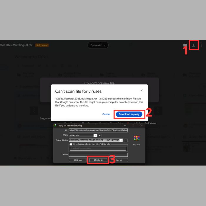 Hướng dẫn chi tiết 02 cách tải file nặng trên Google Drive hiệu quả nhất