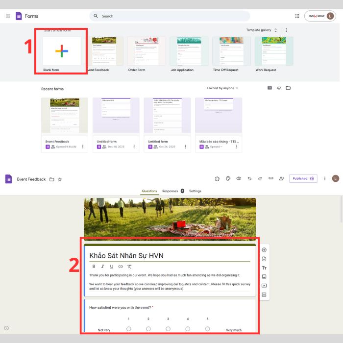 Hướng dẫn tạo Google Forms dạng file upload