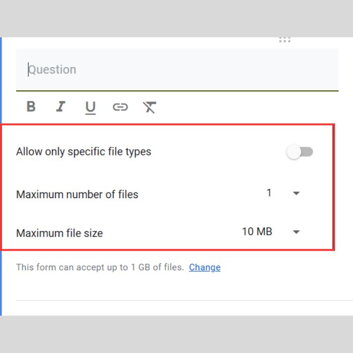 Hướng dẫn tạo Google Forms dạng file upload