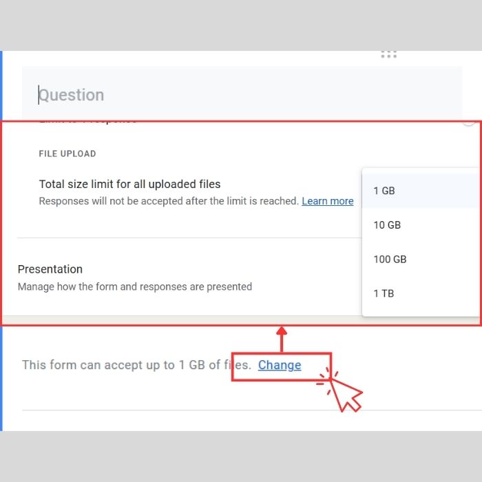 Hướng dẫn tạo Google Forms dạng file upload