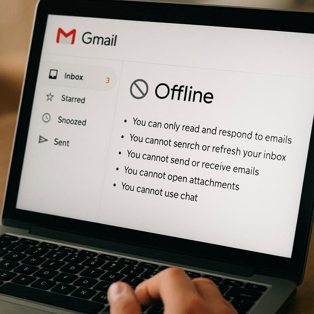 Những điều có thể và không thể làm được khi sử dụng Gmail ngoại tuyến