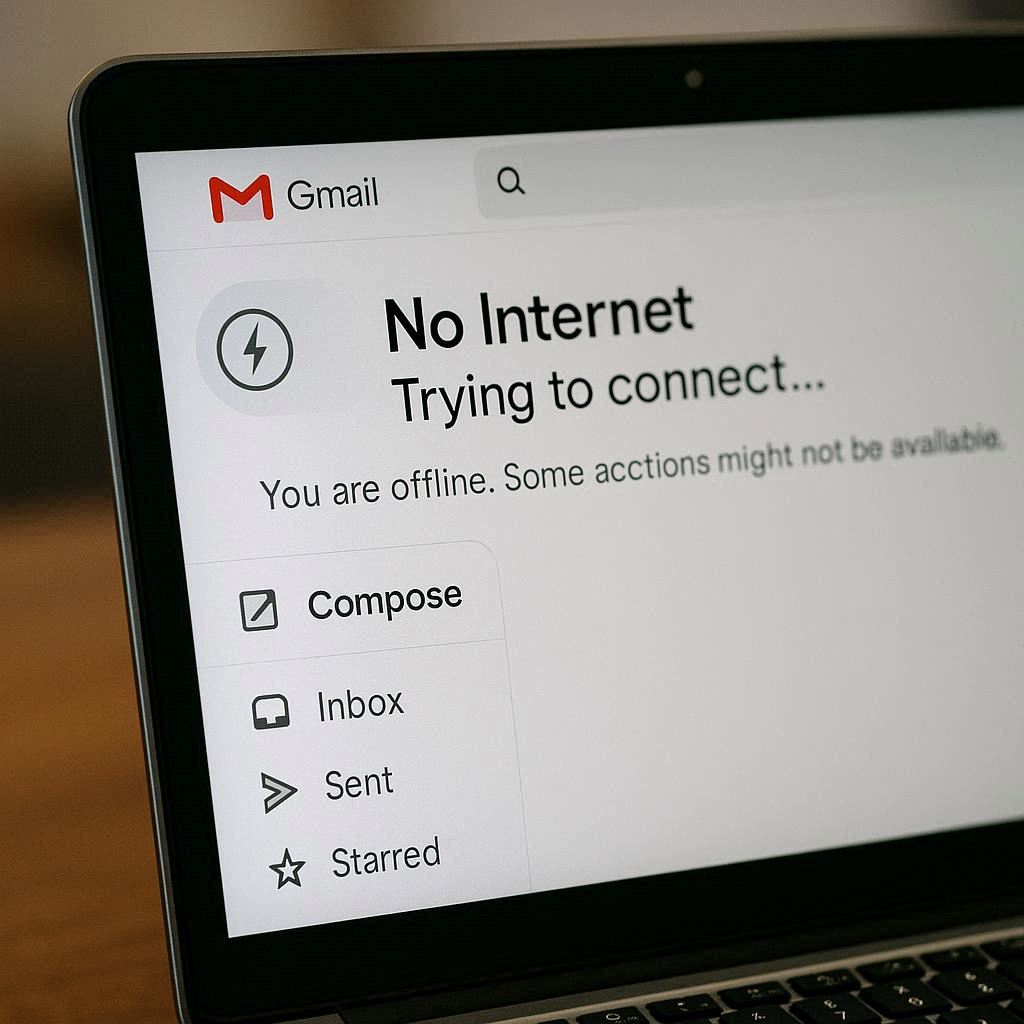 Sự cố thường gặp khi sử dụng Gmail ngoại tuyến và cách xử lý