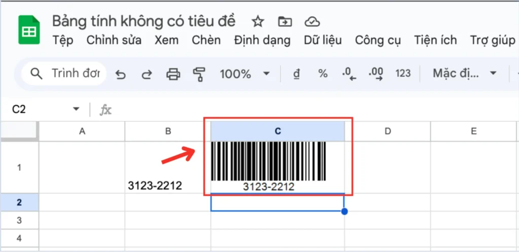 Cách tạo mã vạch trên Google Sheets bằng hàm IMAGE
