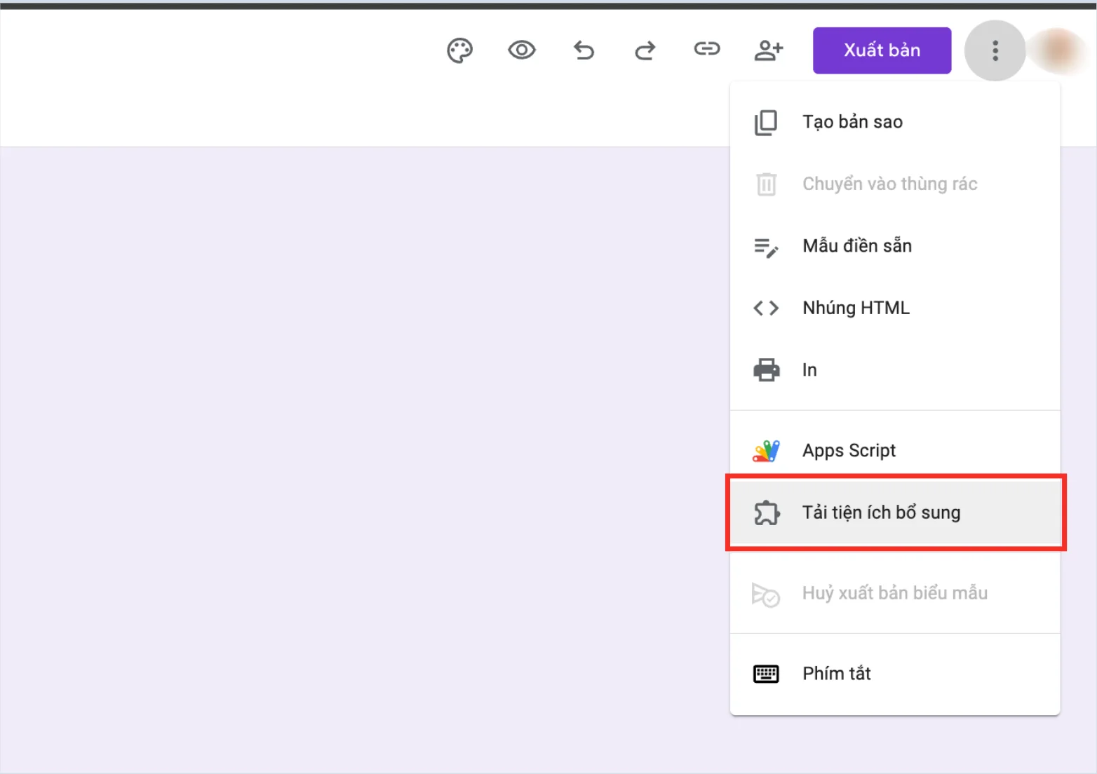 Cách cài đặt thời gian cho Google Forms bằng Add-on