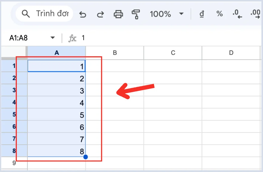 Cách ghim hàng trong Google Sheets 