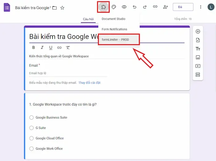 Cách sử dụng Formlimiter để giới hạn thời gian Google Forms