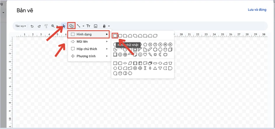 Cách tạo đường viền trên Google Docs bằng công cụ Vẽ (Drawing)