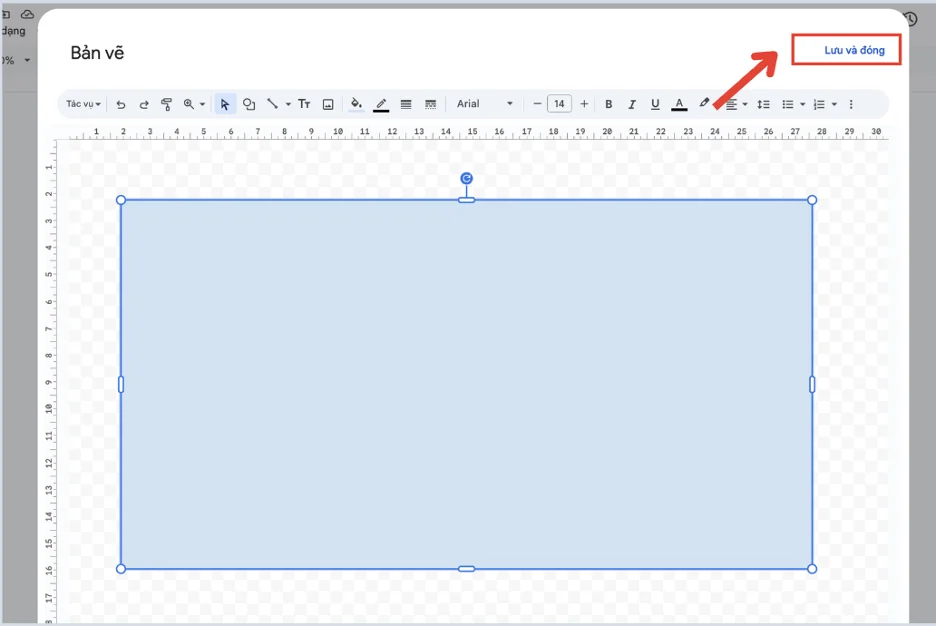 Cách tạo đường viền trên Google Docs bằng công cụ Vẽ (Drawing)