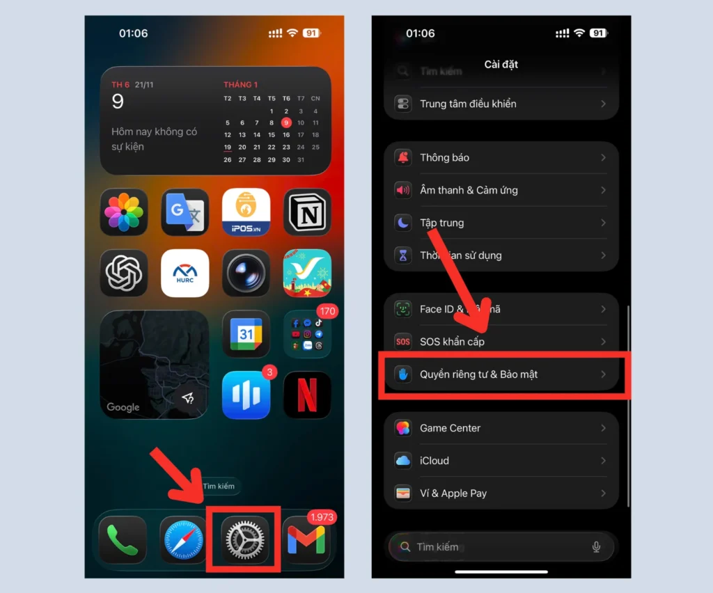 Cách tắt chặn quảng cáo trên điện thoại iPhone