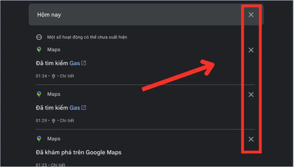 Cách xóa lịch sử Google Map trên máy tính