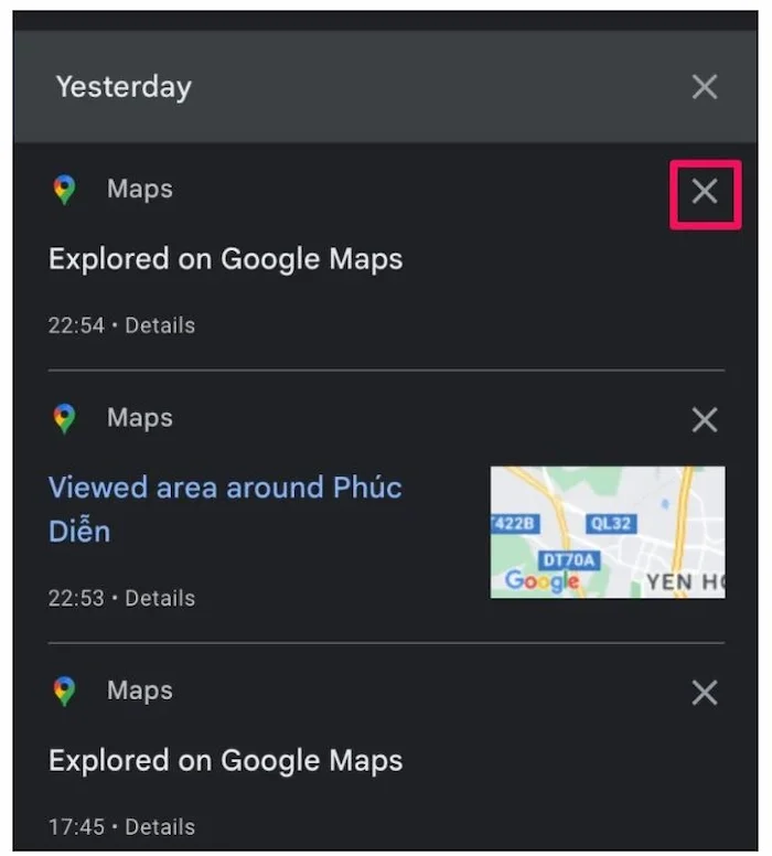 Cách xóa lịch sử tìm kiếm trên Google Maps bằng điện thoại Android