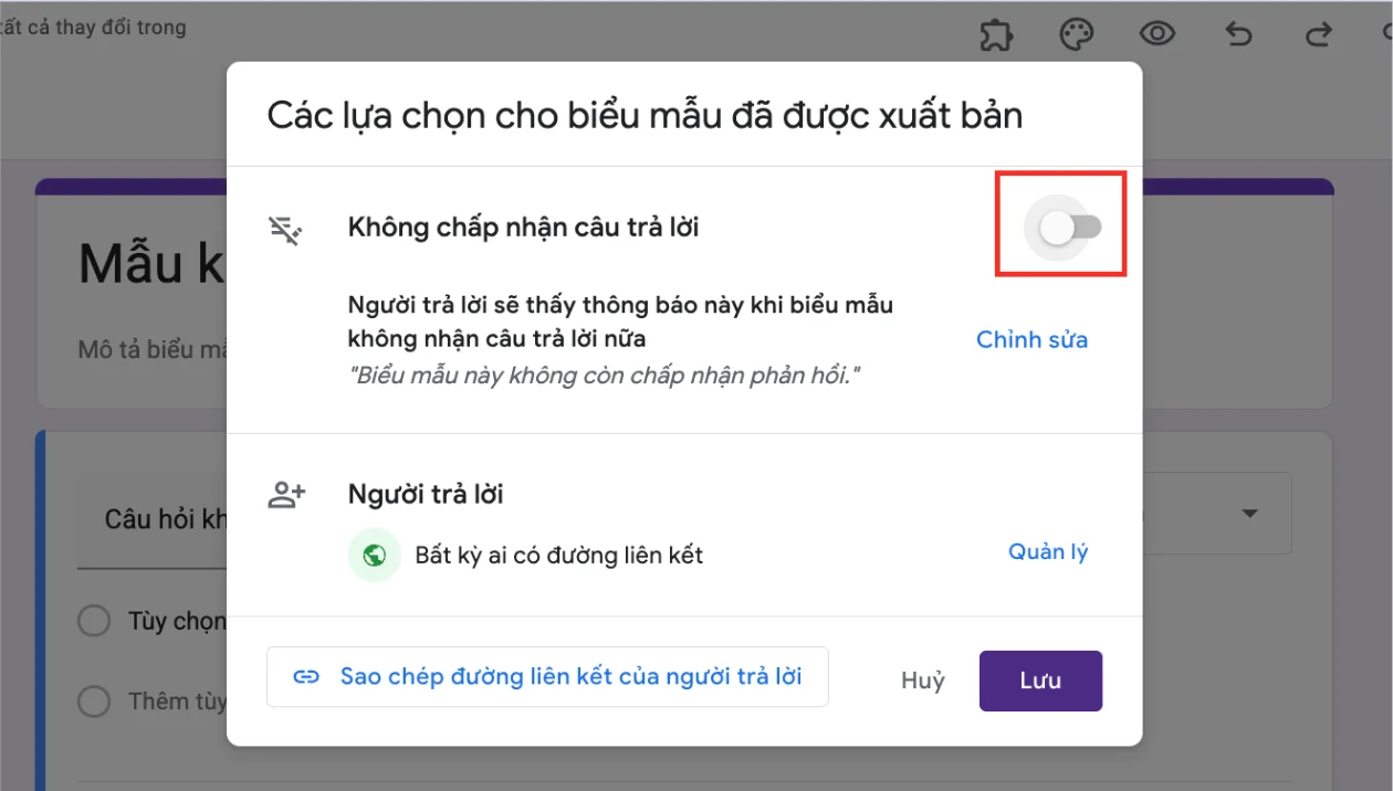 Cách giới hạn thời gian Google Forms bằng thời gian mở – đóng form